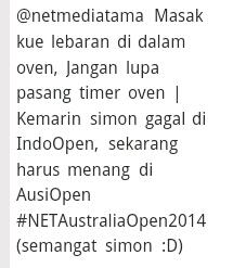 nytatiwi's tweet image. @netmediatama #NETAustraliaOpen2014