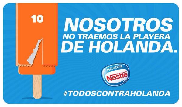 AlbertoBuenoR's tweet photo. Pelotazo de @HeladosNestle vs @Helados_Holanda en este Mundial http://t.co/N29NQAwi8r
