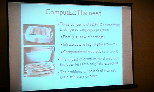 StevenBird's tweet image. New thinking re future of computational linguistics for endangered languages #acl14nlp #nlproc acl2014.org/acl2014/W14-22/