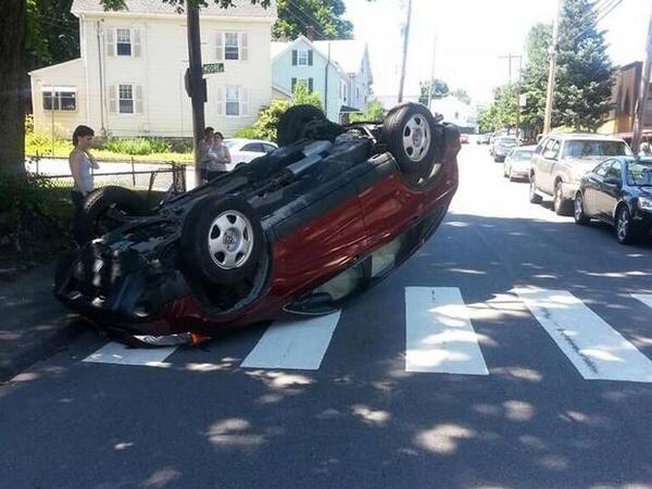 Independent's tweet photo. Teen flips car onto zebra crossing during first lesson in ‘worst Abbey Road tribute ever’
http://t.co/HGwtzBs9qw http://t.co/t68ksf4b4G