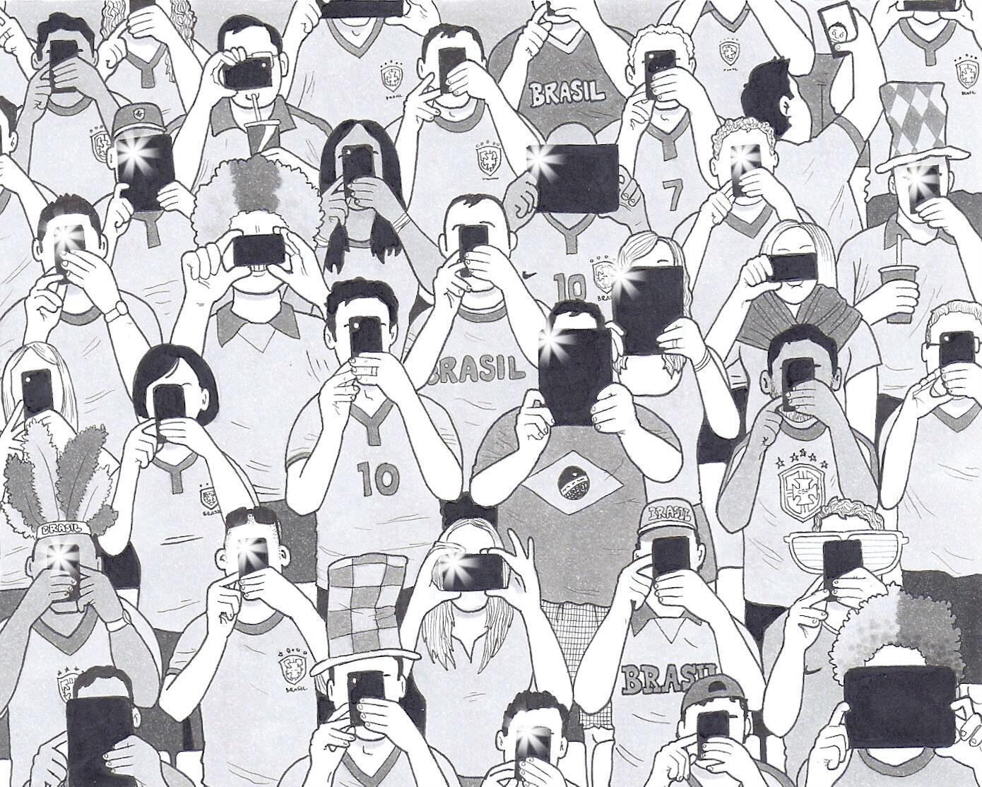 Cartooned crowd 2d
