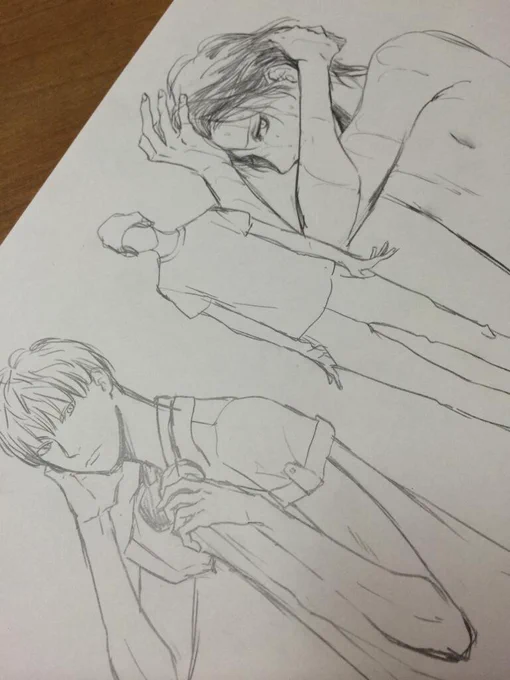 落書きしてたら雨も雷も落ち着いたので作業再開〜 