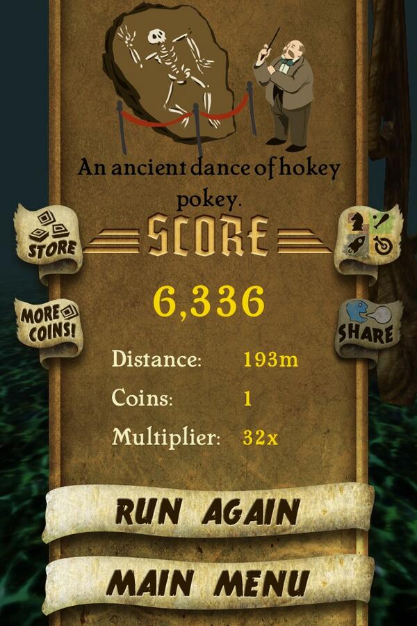 curlylocks87's tweet photo. I got 6,336 points while escaping from demon monkeys. Beat that! http://t.co/QcXfoPtpGd #TempleRun http://t.co/42TXFEyROE