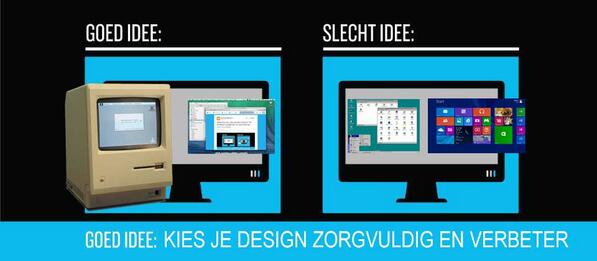 elko_nl's tweet photo. @microsoftnl @ie Goed idee: Kies zorgvuldig. Verander waar nodig en niet waar kan. http://t.co/sMydz8pq71