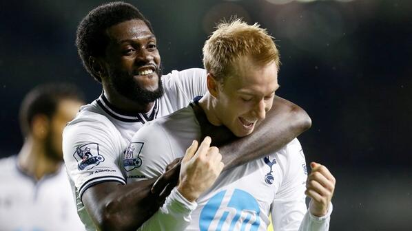 SpursOfficial's tweet photo. .@E_Adebayor on @ChrisEriksen8: “He’s a great talent and a great professional." http://t.co/o4rswUlI8l http://t.co/OMI3qbti7f