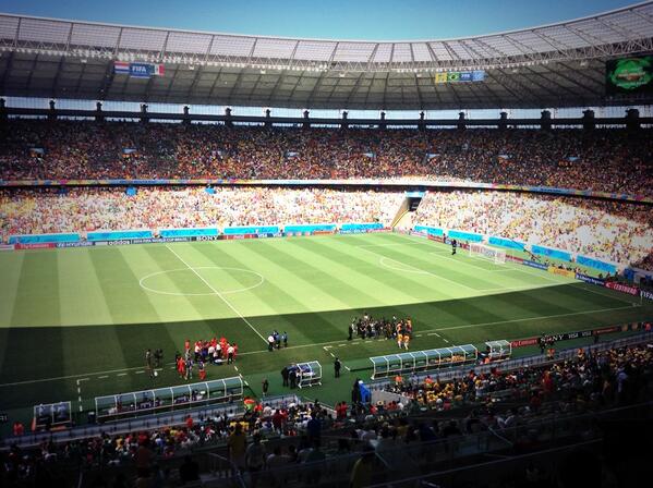 BSmith's tweet photo. Ice-cold towels for both teams, referees and some of coaching staff. Mexico coping better with heat, understandably http://t.co/AU5d0a3QY0