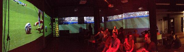 typotheque's tweet photo. Watching it on 6 screens at our friends @LUSTlab http://t.co/V9xcStG1TR