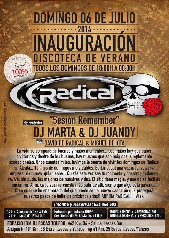 Radical_Oficial's tweet photo. @IsmaelOrti Volvemos a bailar cada domingo al sol de Illescas, nueva sesion RADICAL: http://t.co/6OlIjVEbTP