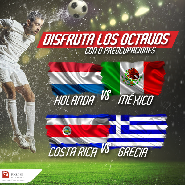 ExcelAutoPA's tweet photo. ¿Cuál es tu pronóstico para estos segundos partidos de octavos de final? Vívelos con #0preocupaciones http://t.co/y7PoPfSBeI