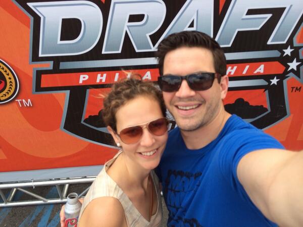 KevinJagger's tweet image. Huge thanks to @MolsonCoorsCA for the trip to Philly to take in the #NHLDraft - we had an awesome time!