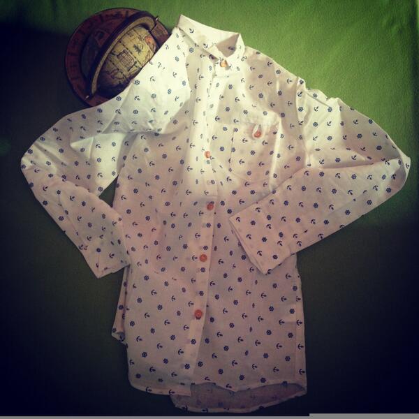 FusionesModa's tweet image. Camisa fantasía anclas talla M -summer collection 2014- 24,99€ solo en fusionesmoda.com