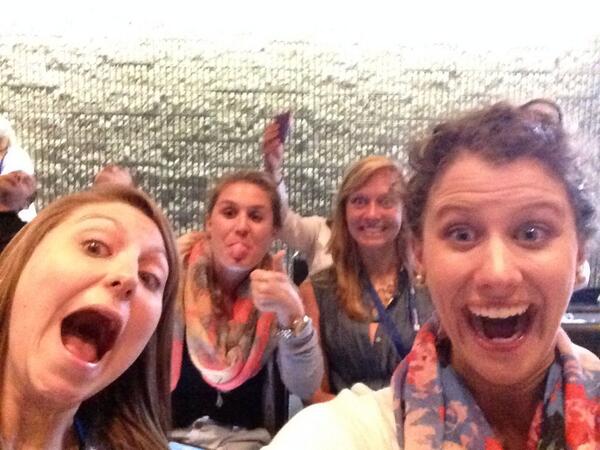 AlisonFH's tweet photo. Alison, Steph, Chloe, and Brittany #ISTE2014Stall #ISTEr3 http://t.co/zdRqgqiqpm