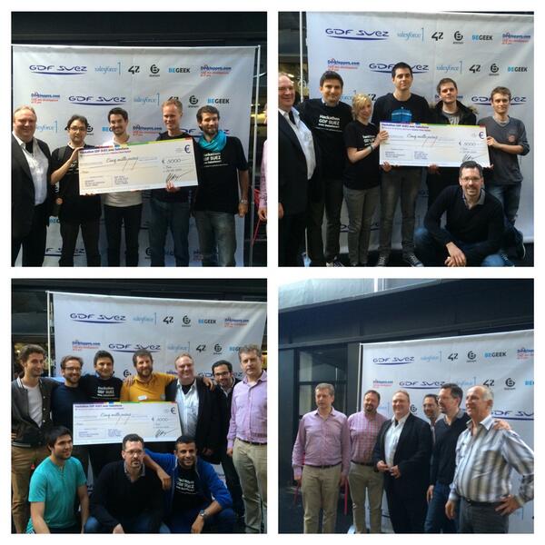 ENGIEgroup's tweet photo. Fin du #HackGDFSUEZ merci à tous! http://t.co/1OzQ7oMMkC