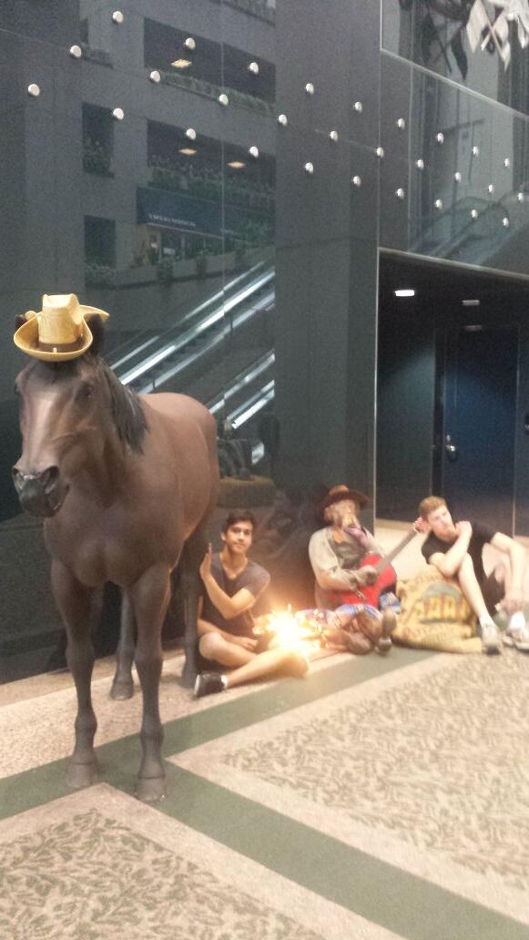 jayyharrison's tweet photo. @nenshi Can I get a #RT for the #StampedeDecor at #cityhall #2014 http://t.co/wadfJvaDLz