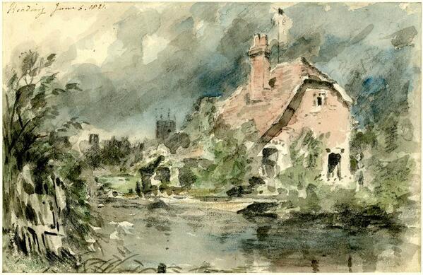 A cottage near Reading by John Constable 1821 Watercolour on Graphite (British Museum)