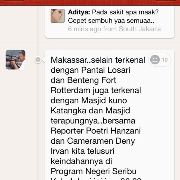 denybot's tweet photo. Sebelum pada ngantor...  Mariiii kita nonton 1000 kubah dulu kakak.. http://t.co/TO2RUGj5h7
