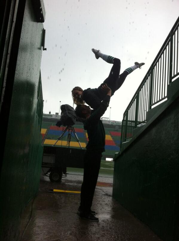 sskridercheer's tweet photo. Making the best out of a very rainy field practice! #letsgoriders #rainraingoaway http://t.co/S3IxGIKOgD