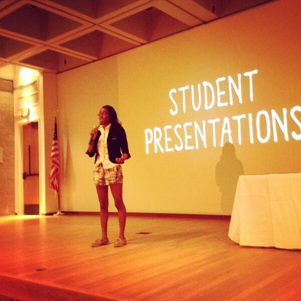 wwduc2's tweet photo. @wwduc2's Natalia talks about her amazing internship experience at @Capstrat during @AAFRDU awards ceremony. http://t.co/mFOP1pTkjX