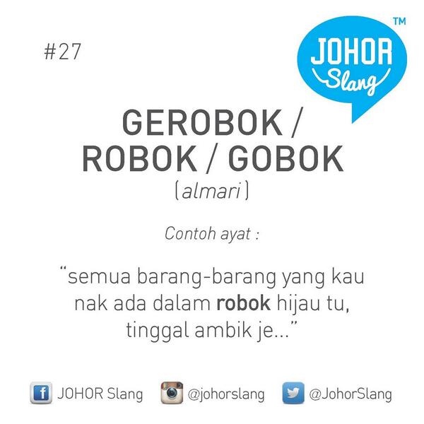 JohorSlang's tweet image. &quot; #Gerobok #Robok #Gobok &quot;
#johorslang #OurSlangOurIdentity #johor #johordarultakzim #joho #bahasajiwabangsa