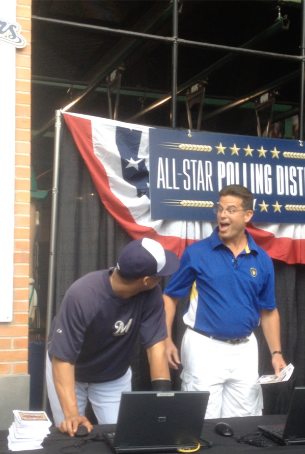 Brewers's tweet photo. Always #VoteBrewers. You never know who might be checking up on you! #GoForGomez WATCH: http://t.co/KzIBuXV3dc http://t.co/cnrKHhajM8