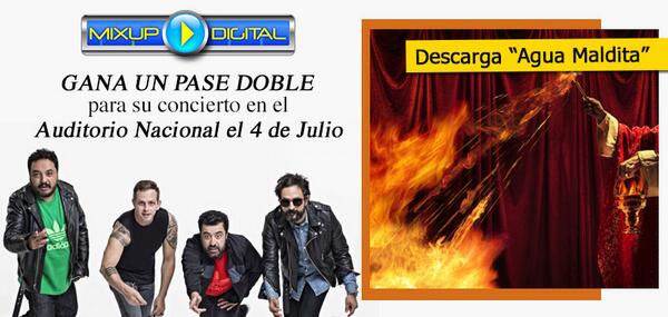 MixupDigital's tweet photo. Descarga #AguaMaldita de @MolotovBanda en #MixupDigital y gana un boleto a su concierto en el @AuditorioMx http://t.co/sF3yvmLQ5k