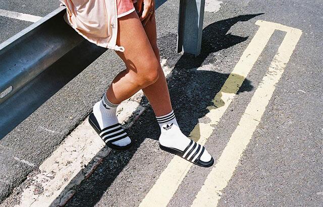 Oyster Magazine on Twitter: "adidas Originals #socksnslides trend gets own http://t.co/VV7b23j0ky http://t.co/vMjWnaD4cd" / Twitter