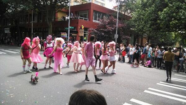 GentlyPress's tweet image. And finally, representing pink, I guess #seattlepride #imforit