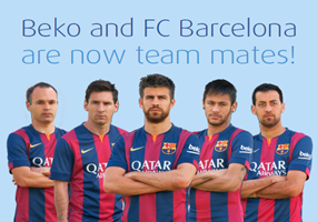 HelgeLovfall's tweet photo. Beko, now proud sponsor of FC Barcelona! #Barcelona #Beko #FCBarcelona #football #Barca http://t.co/IiEshQovIM