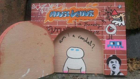 mouseandhouse's tweet image. little door  tribute to some #graffiti &amp;amp; #streetart #kbtr #banksy #muelle #spaceinvader and goes to #berlin