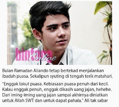 _AliandoFans's tweet photo. bang Ali bertekad tak akan batal puasa walaupun sibuk syuting :) @alysyarief @aliando26 #RETWEET http://t.co/d3CEEzT7BT