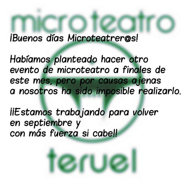 microteatroteruel (@microteatrote) on Twitter photo 
