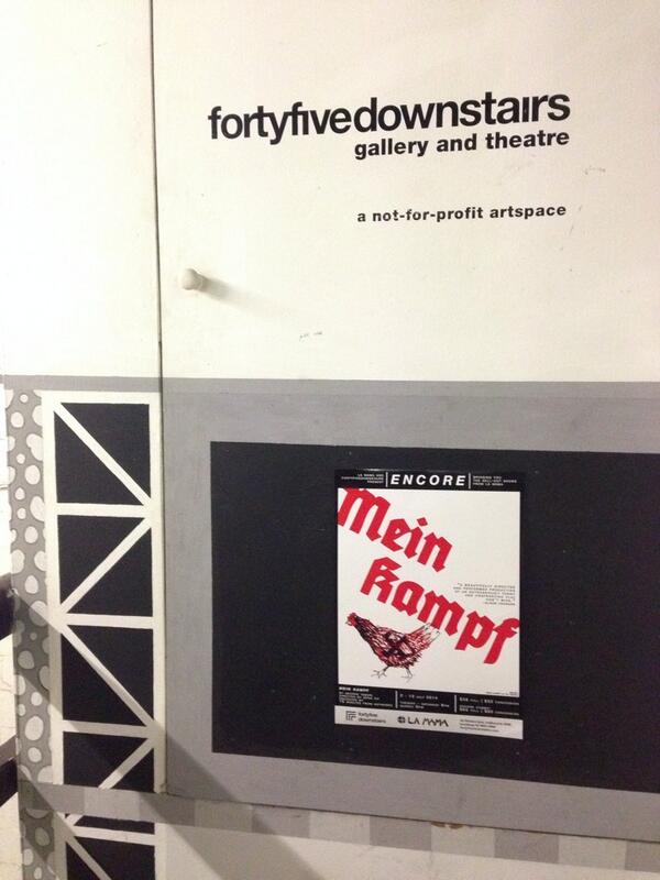 gvanoosterom's tweet photo. It begins... Bump In! Such a wonderful space; a great compliment to the La Mama space. @45Downstairs @LaMamaTheatre http://t.co/n627qRIHGF