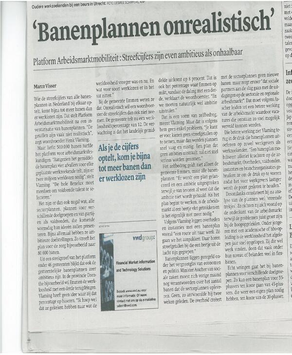 aandslag's tweet image. 'Banenplannen even ambitieus als onhaalbaar': Platform voor arbeidsmobiliteit in @trouw