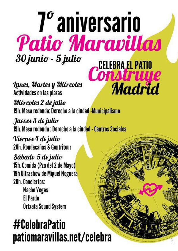 Hoy comenzó la semana de celebración del VII Aniversario de <a href="/patiomaravillas/">Patio Maravillas</a> #CelebraPatio  donde hay taller de bicis