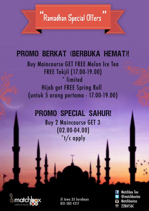 TODAY!!! Get the Ramadhan Promo Now ;)