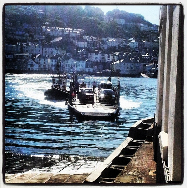 And here comes the Lower Ferry in the late afternoon sun! Just love #Dartmouth