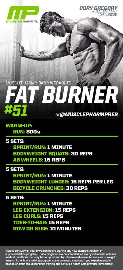 MusclePharm's tweet image. #MusclePharm Circuit Workout of the Day! 
Fat Burner 51 by @MusclePharmPres 
Powered by #ShredMatrix