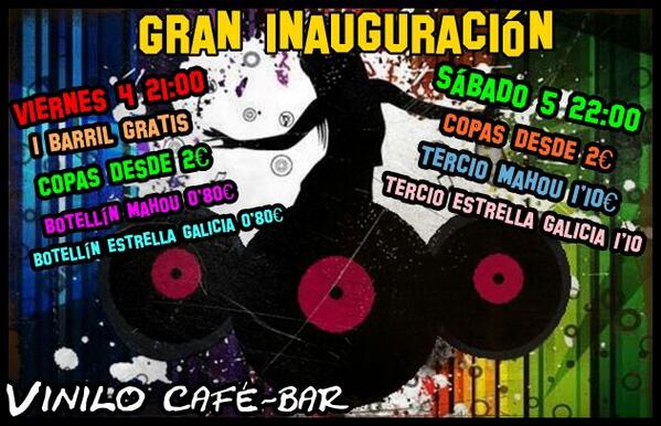 Gran Inauguración!! Estais todos invitados.