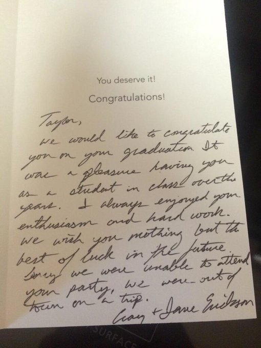 Everyone can suck it because Mr. Erickson sent me a grad present❤️ http://t.co/eBipTSIdV1<a href="/tag/iknowhowtokeepmyman"class="tags"><span>#iknowhowtokeepmyman</span></a>