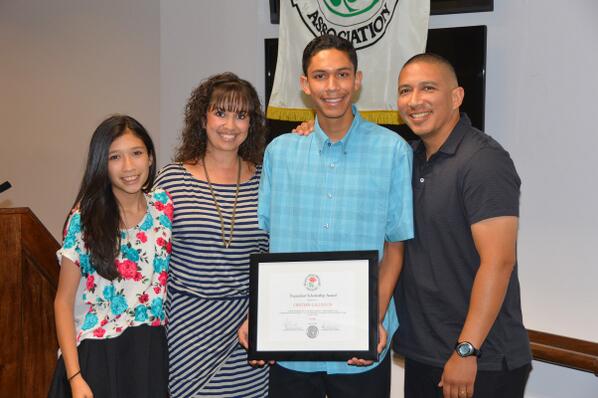 pasadenapoa's tweet photo. Congratulations to Cristian Calderon, son of Officer Calderon, our $1000 #PPOA Scholarship Winner! http://t.co/Lk8Ew4ZRCu