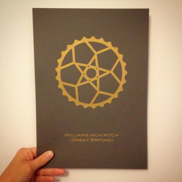 EightySevenKG's tweet photo. Get your hands on one of these limited edition vintage chainwheel screen-prints @CuriousCMarket  #popup this Saturday http://t.co/rQF1iLWW0N