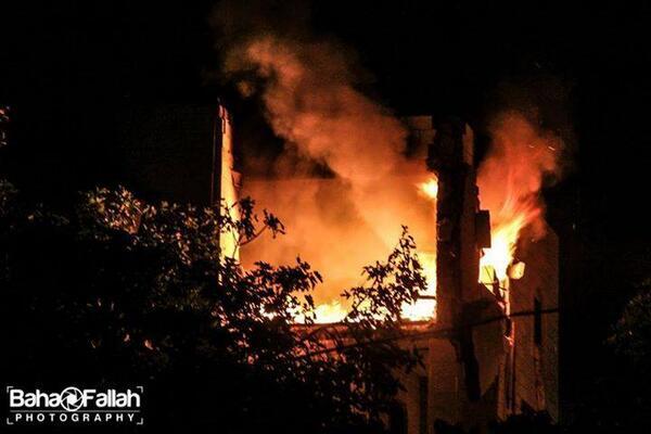 Siyonistler 3 yahudinin kaçırılmasıyla sorumlu tutukları 2 Fiistin'liden birinn evini yaktılar.Yakılan evin görüntüsü