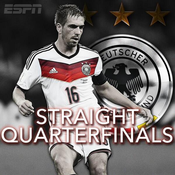 The streak continues.

Germany has now reached the quarterfinals in every World Cup since 1954.