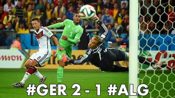 KLCore's tweet image. #GER 2 - 1 #ALG Crazy match! tbh 1st Half looked like we were going to lose this match.  #WorldCup #FIFA #GERvsALG