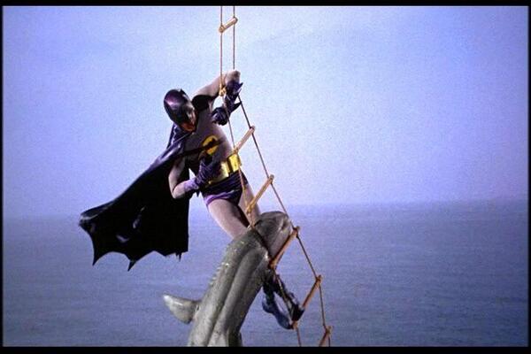 mindblown's tweet photo. In the 1960s TV show, Batman fought a shark http://t.co/oynAuHBQMg