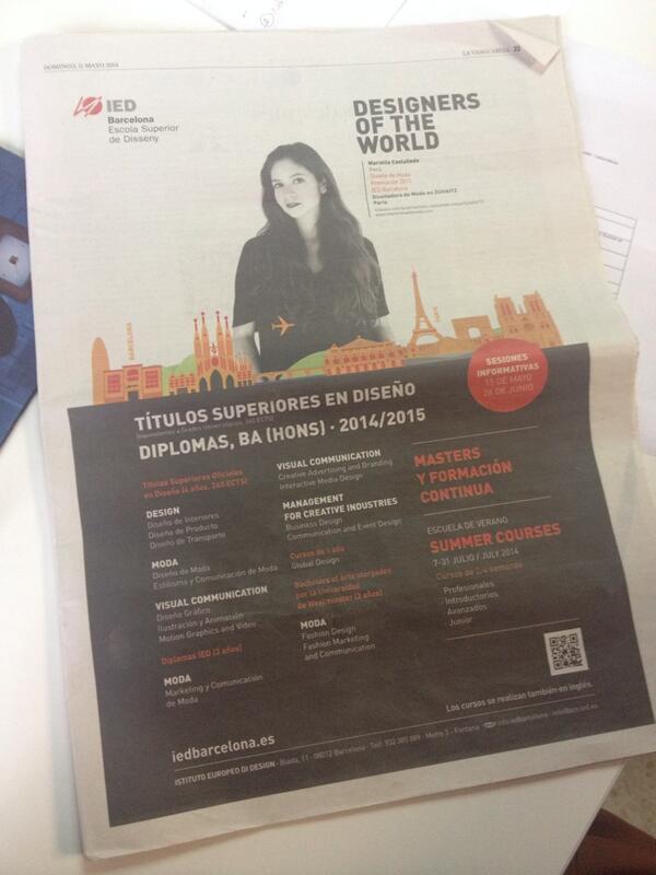 MariellaCM's tweet photo. Designers of the world. @LaVanguardia in Barcelona #designersoftheworld #iedbarcelona http://t.co/ETuM59wCHW
