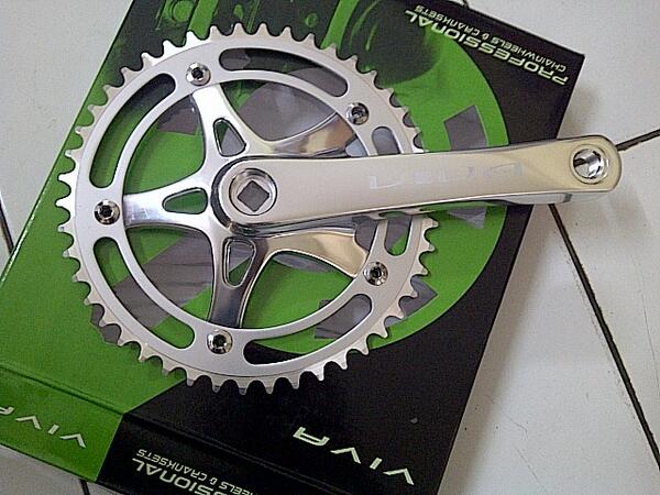 Crank viva 46T bcd 144 ready silver n black 250K 081219507000/26d30903 #fnfjb #rbjb @rideNJS