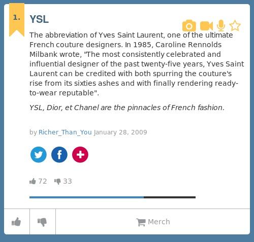 ysl urban dictionary