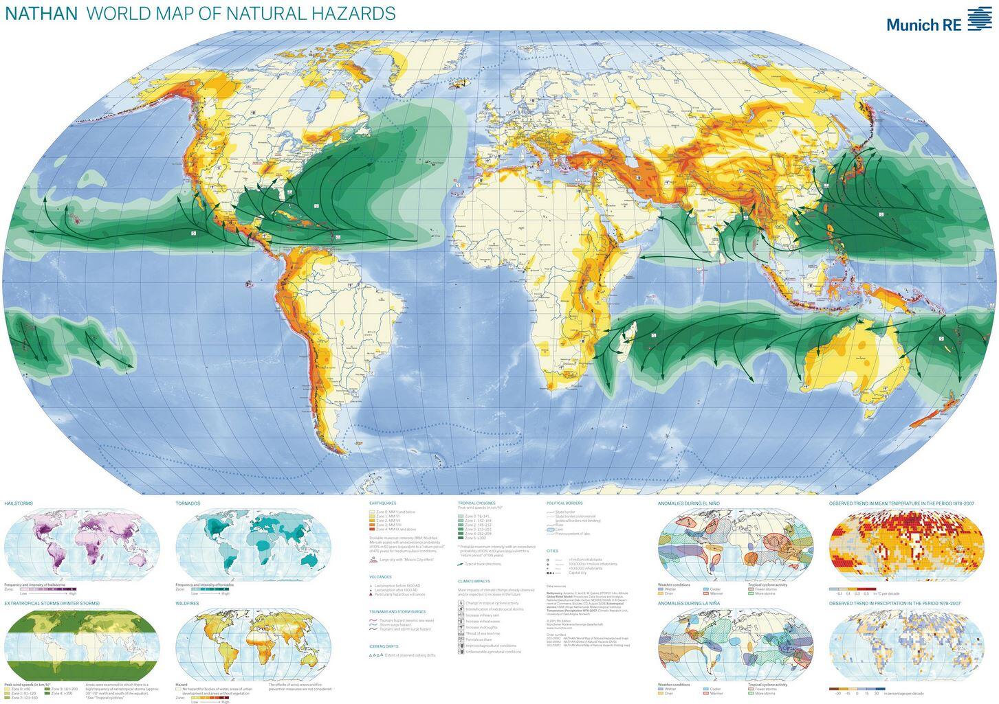 World Map Of Natural Hazards