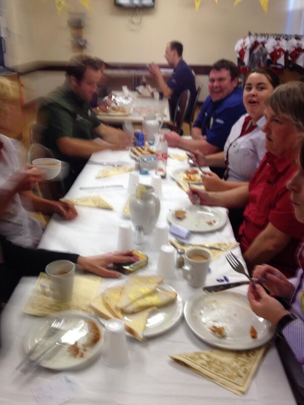 Thank you Mandy for giving up your lunch hour to serve your famous beer batter fish to us all <a href="/rhysdavies888/">Rhys Davies</a>